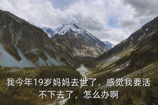 我今年19歲媽媽去世了，感覺我要活不下去了，怎么辦啊