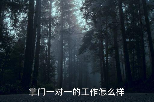 掌門一對一的工作怎么樣