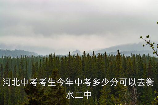河北中考考生今年中考多少分可以去衡水二中