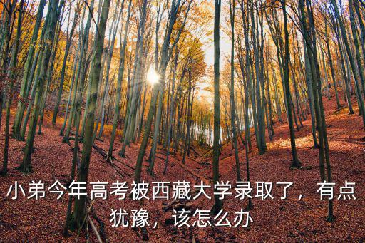 小弟今年高考被西藏大學錄取了，有點猶豫，該怎么辦