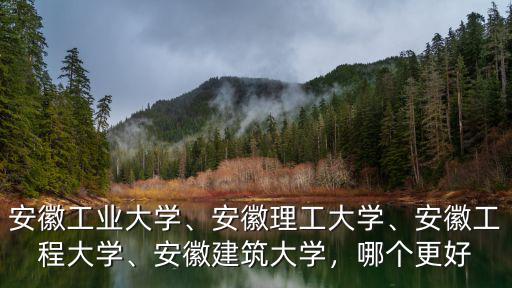 安徽工業(yè)大學(xué)、安徽理工大學(xué)、安徽工程大學(xué)、安徽建筑大學(xué)，哪個更好