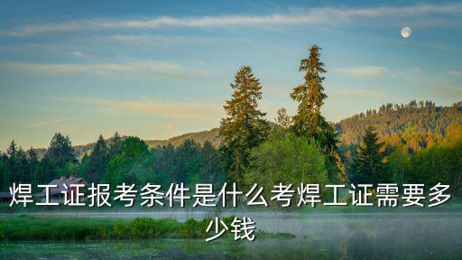 阜陽焊工證上崗證快速考證多少錢,考焊工證需要多少錢