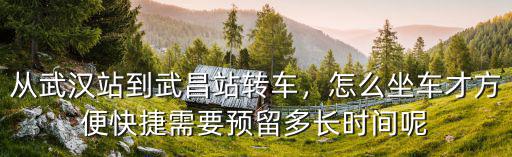 武昌站到武漢站怎么走方便,從武漢站到武昌站轉車