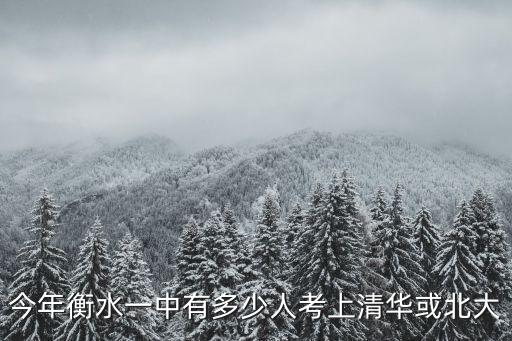 衡水中學往屆上清華北大有多少人,毛坦廠中學本科人數一萬多人