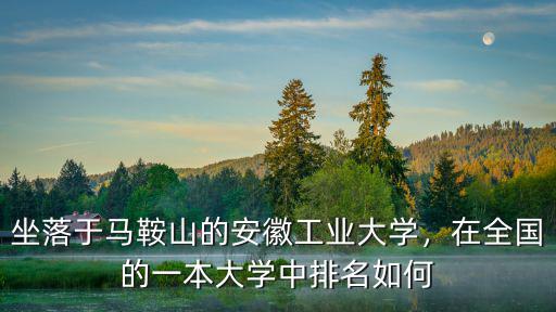 馬鞍山工業(yè)大學(xué)全省排名多少位,在全國(guó)的一本大學(xué)中排名如何