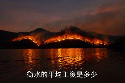 衡水的平均工資是多少