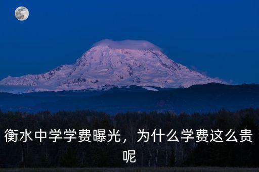衡水高中學費是多少錢啊,衡水中學學費曝光