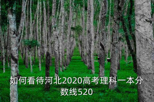 如何看待河北2020高考理科一本分數線520
