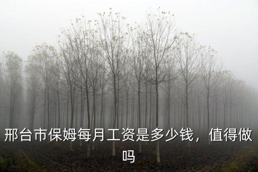 邢臺市保姆每月工資是多少錢，值得做嗎