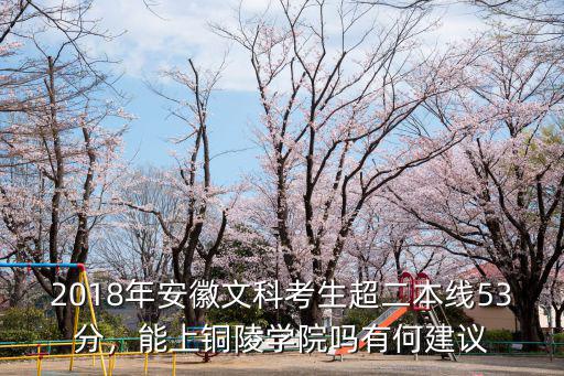 2018年安徽文科考生超二本線53分，能上銅陵學院嗎有何建議