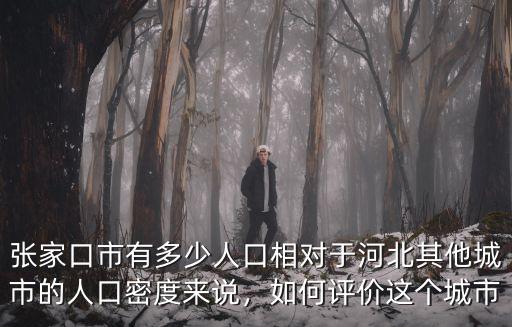 張家口市有多少人口相對于河北其他城市的人口密度來說，如何評價這個城市
