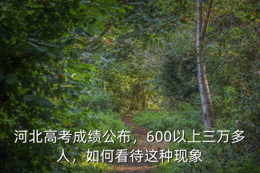 河北高考成績公布，600以上三萬多人，如何看待這種現象