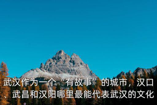 武漢作為一個(gè)“有故事”的城市，漢口、武昌和漢陽(yáng)哪里最能代表武漢的文化