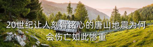 唐山大地震傷亡多少錢,唐山大地震震級比汶川地震小