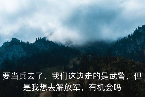 要當兵去了，我們這邊走的是武警，但是我想去解放軍，有機會嗎