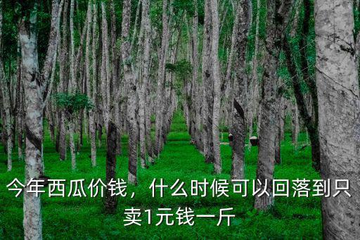 今年西瓜價錢，什么時候可以回落到只賣1元錢一斤
