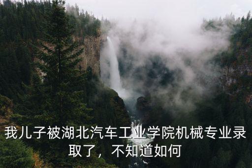 我兒子被湖北汽車工業學院機械專業錄取了，不知道如何