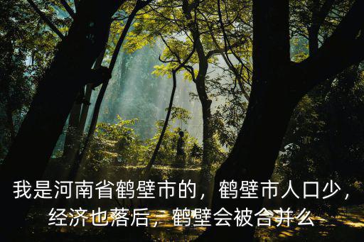 我是河南省鶴壁市的，鶴壁市人口少，經濟也落后，鶴壁會被合并么