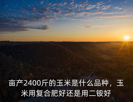 種玉米復合肥料用多少含量的好,山西種玉米用什么復合肥好
