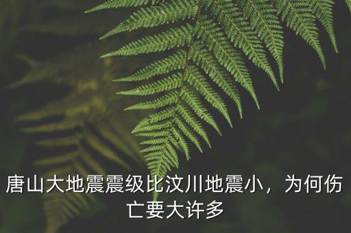 一九七六年唐山大地震傷亡多少人,唐山大地震震級(jí)比汶川地震小