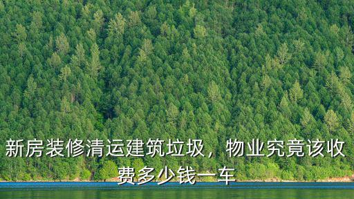 邢臺(tái)建筑垃圾倒一車多少錢,物業(yè)究竟該收費(fèi)多少錢一車