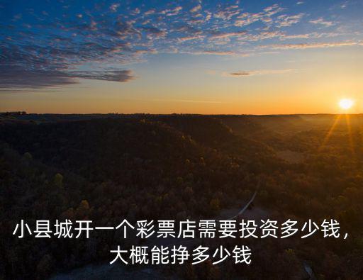 小縣城開一個彩票店需要投資多少錢，大概能掙多少錢