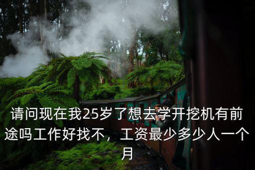 請(qǐng)問現(xiàn)在我25歲了想去學(xué)開挖機(jī)有前途嗎工作好找不，工資最少多少人一個(gè)月