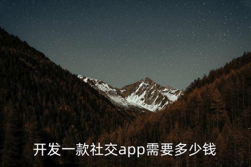 開發一款社交app需要多少錢