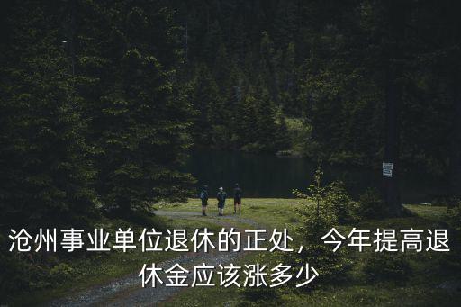 河北正處退休多少錢,滄州事業單位退休的正處