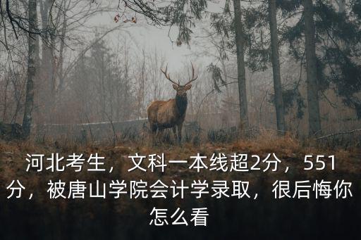 唐山學(xué)院河北的錄取分?jǐn)?shù)線是多少,被唐山學(xué)院會(huì)計(jì)學(xué)錄取