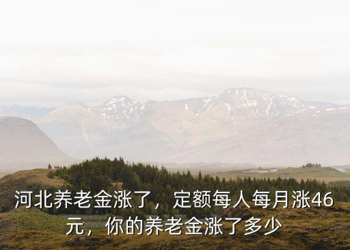 河北邯鄲退休人員養(yǎng)老金漲多少,河北養(yǎng)老金上調(diào)多少