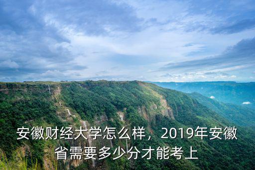 安徽財經大學怎么樣，2019年安徽省需要多少分才能考上