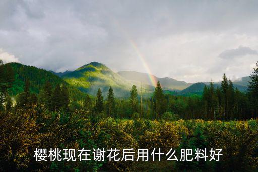櫻桃現在謝花后用什么肥料好