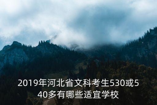 2019年河北省文科考生530或540多有哪些適宜學校