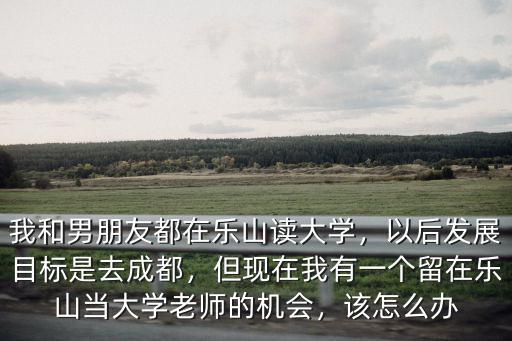 我和男朋友都在樂山讀大學，以后發展目標是去成都，但現在我有一個留在樂山當大學老師的機會，該怎么辦