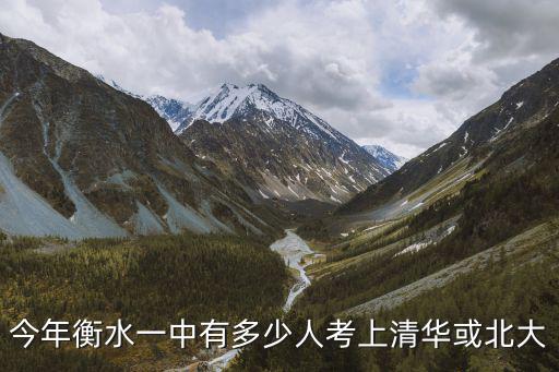今年衡水有多少考上清華北大的,衡中考上清華北大多少名