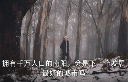 現在在南陽的發展怎么樣,它的發展潛力怎么樣