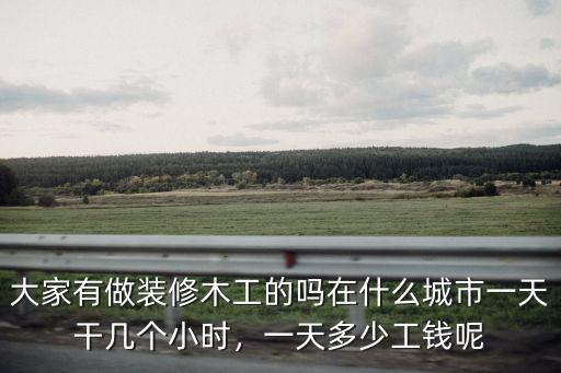亳州木工一天多少錢啊,打衣柜人工費多少錢
