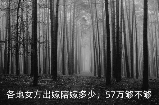 各地女方出嫁陪嫁多少，57萬夠不夠