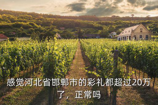 感覺河北省邯鄲市的彩禮都超過20萬了，正常嗎