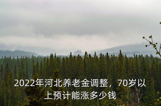 80歲以上河北威縣能領多少養老金,70歲以上預計能漲多少錢