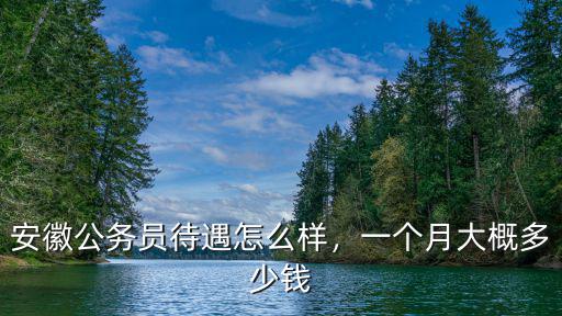 安慶公務員月工資多少錢,一個月大概多少錢
