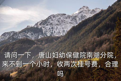 請問一下，唐山婦幼保健院南湖分院，來不到一個小時，收兩次掛號費，合理嗎
