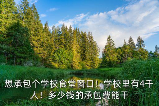 想承包個學校食堂窗口！學校里有4千人！多少錢的承包費能干