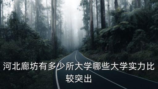 河北廊坊有多少所大學哪些大學實力比較突出