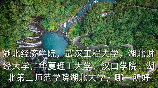 湖北經濟學院，武漢工程大學，湖北財經大學，華夏理工大學，漢口學院，湖北第二師范學院湖北大學，哪一所好