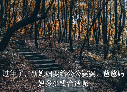 新媳婦安徽公婆給多少錢(qián),新媳婦要給公公婆婆