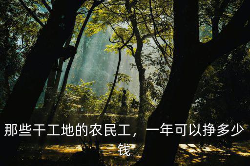 那些干工地的農民工，一年可以掙多少錢