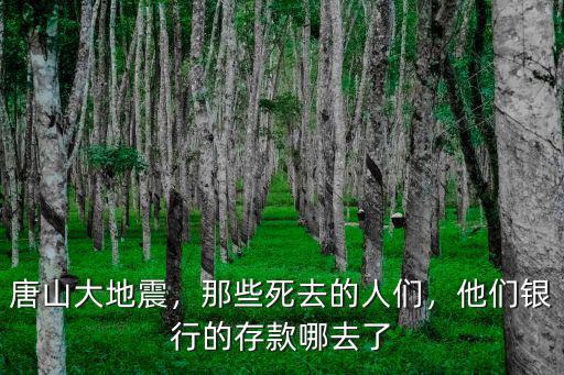 唐山大地震，那些死去的人們，他們銀行的存款哪去了