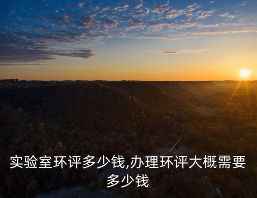 亳州實驗室環(huán)評多少錢,辦理環(huán)評大概需要多少錢